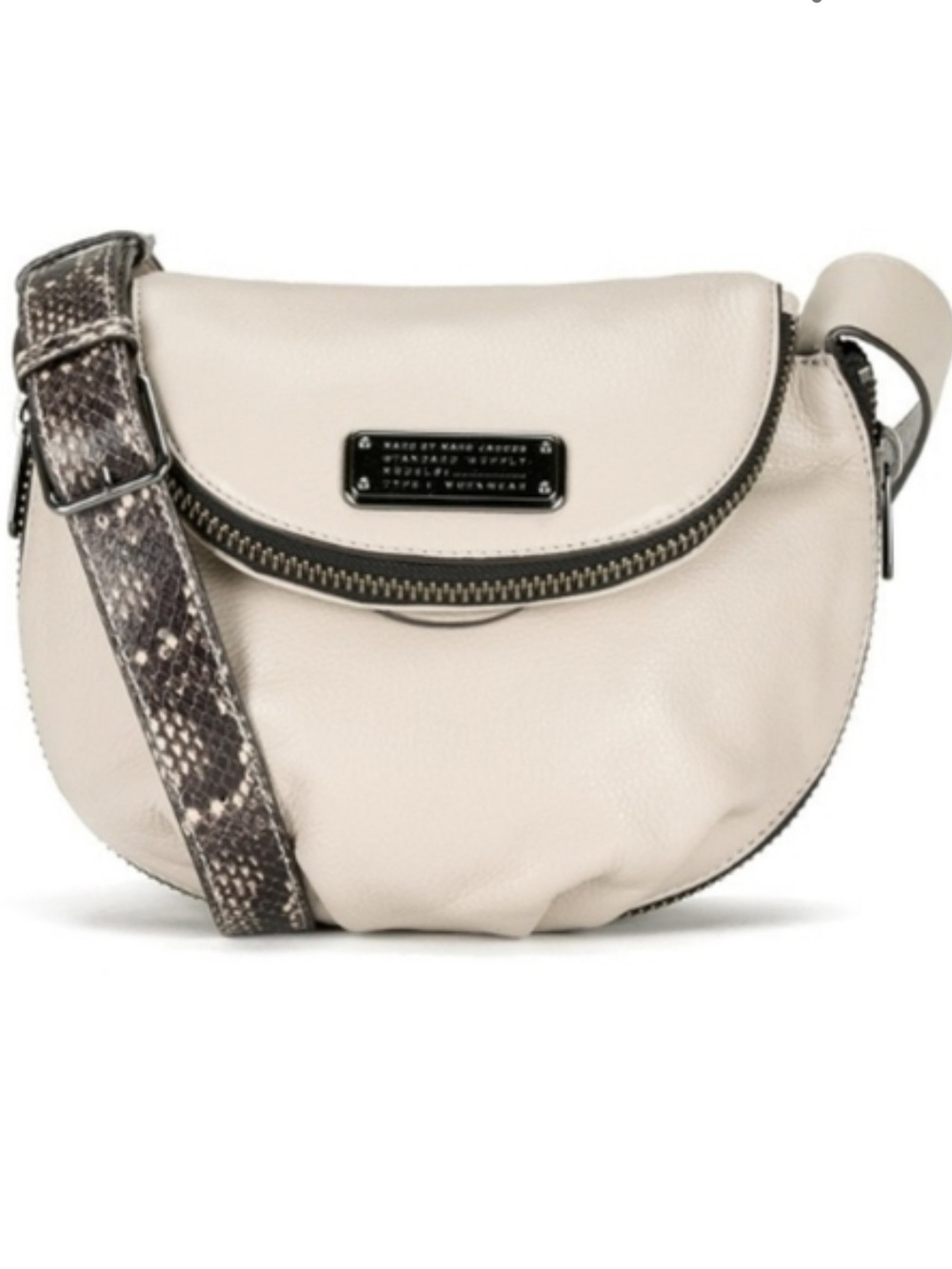 NWT Marc by Marc Jacob Cream Crossbody Bag with Snakeskin Strap